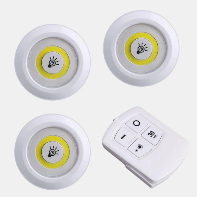 Lot de 3 Lampes LED avec Télécommande
