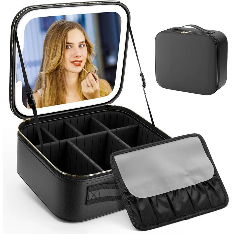 Trousse de Maquillage Portable avec LED