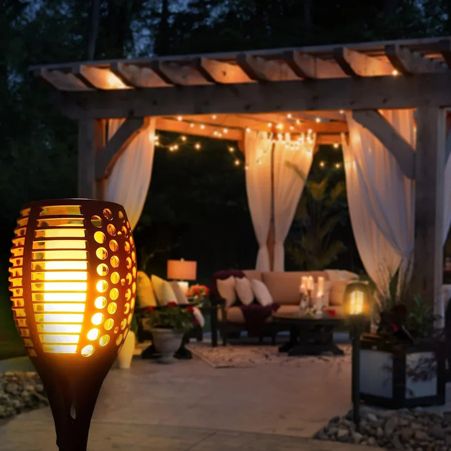 Lampe Solaire Effet Flamme