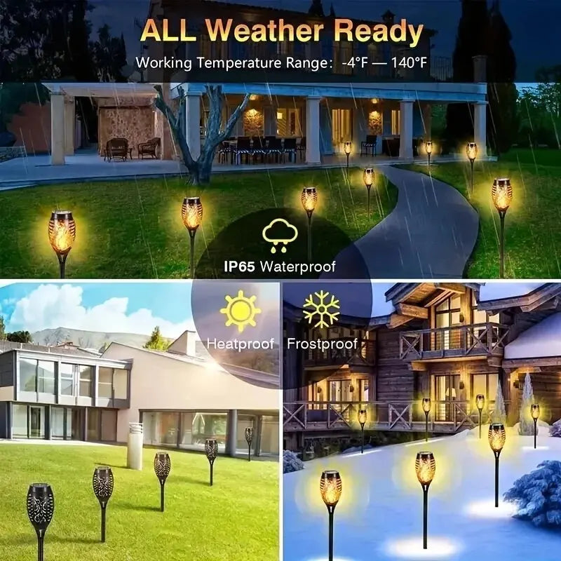 Lampe Solaire Effet Flamme