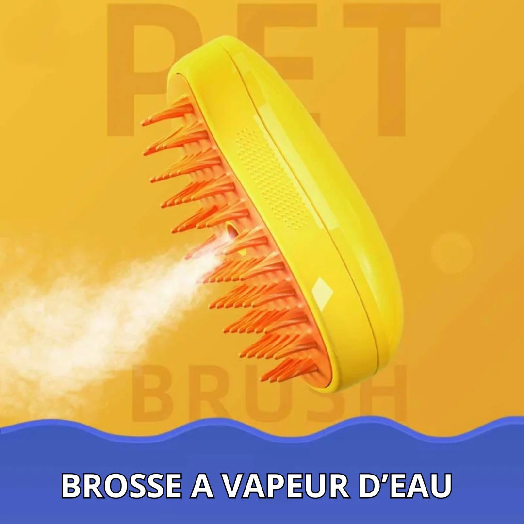 MANGO - Brosse de Toilettage avec Spray Vapeur d'Eau