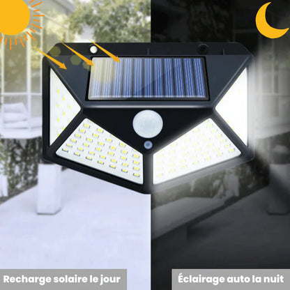 Lampe solaire extérieur mural