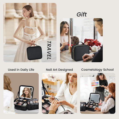 Trousse de Maquillage Portable avec LED